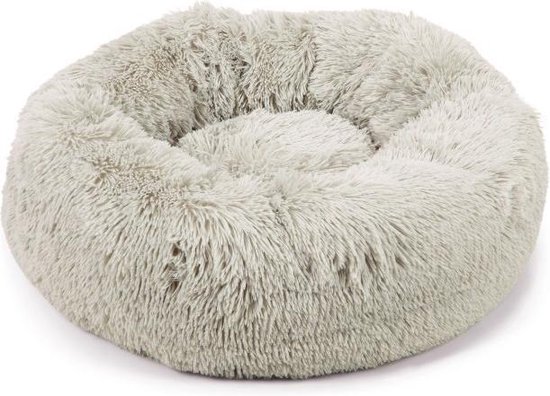 Beeztees Yali - Hondenmand - Pluche - Lichtgrijs - Diam. 60 cm