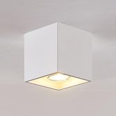 Lindby - plafondlamp - 1licht - aluminium - H: 10 cm - GU10 - wit