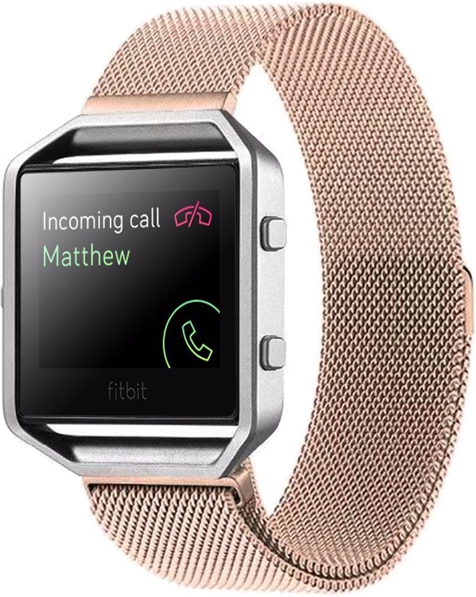 HIPFIT Milanees bandje - Fitbit Blaze - Rosé goud