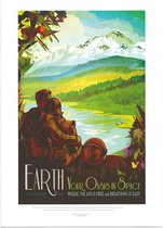 Earth Oasis in Space (Visions of the Future), NASA/JPL - Foto op Posterpapier - 29.7 x 42 cm (A3)
