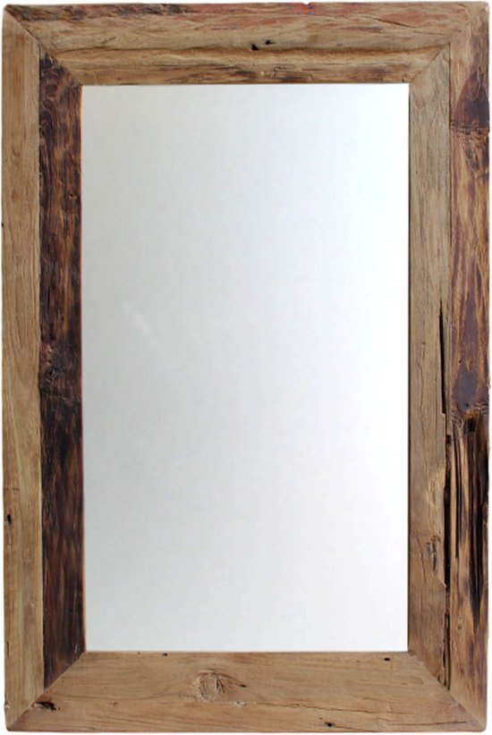 Wandspiegel Rustiek - 120x60 cm - drijfhout teak