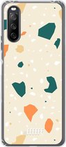 6F hoesje - geschikt voor Sony Xperia 10 III -  Transparant TPU Case - Terrazzo N°1 #ffffff