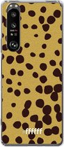 6F hoesje - geschikt voor Sony Xperia 1 III -  Transparant TPU Case - Cheetah Print #ffffff