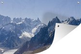 Muurdecoratie Alpen - Sneeuw - Berg - 180x120 cm - Tuinposter - Tuindoek - Buitenposter