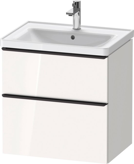 Duravit D-Neo wastafelonderkast 63.4x62.5x45.2cm 2 lades wit Hoogglans