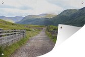 Muurdecoratie Landweggetje richting de Ben Nevis in Schotland - 180x120 cm - Tuinposter - Tuindoek - Buitenposter