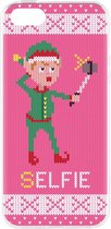 FLAVR kerst selfie elfie case TPU hoesje iPhone 5 5s SE 2016 - Roze
