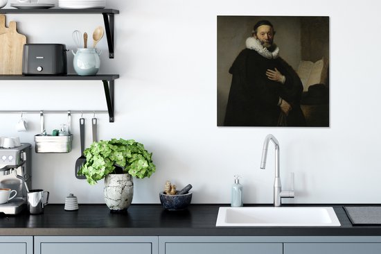 Peintures sur toile - Johannes Wtenbogaert - peinture de Rembrandt van Rijn - 50x50 cm - Décoration murale