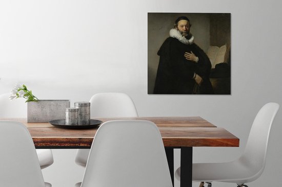 Peintures sur toile - Johannes Wtenbogaert - peinture de Rembrandt van Rijn - 50x50 cm - Décoration murale