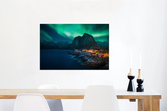 Village by Northern Lights toile 2cm 90x60 cm - Tirage photo sur toile (Décoration murale salon / chambre)