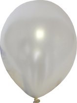 Belbal - Ballonnen - Wit - Metallic - 100st.