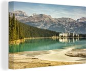 Canvas schilderij 180x120 cm - Wanddecoratie Omgeving in het Nationaal park Banff in Canada - Muurdecoratie woonkamer - Slaapkamer decoratie - Kamer accessoires - Schilderijen