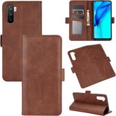 Voor Huawei Mate 40 lite / Maimang 9 Dual-side magnetische gesp Horizontale flip lederen tas met houder & kaartsleuven & portemonnee (bruin)