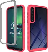 Voor Motorola Moto G8 Plus Starry Sky Solid Color-serie schokbestendige pc + TPU beschermhoes (rood)