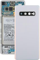 Batterij achterkant met cameralens voor Galaxy S10 (wit)