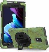 Voor Samsung Galaxy Tab active 3 T570 / T575 8.0 Schokbestendig Kleurrijk Silicone + PC Beschermhoes met Houder & Schouderriem & Handriem (Camouflage)