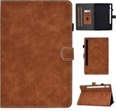 Voor Samsung Galaxy Tab S7 T870 Koeienhuid Textuur Horizontale Flip Leren Case met Houder & Kaartsleuven & Slaap / Wekfunctie (Bruin)