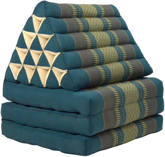 LEEWADEE Siège De Méditation Pliable En Kapok – Coussin Yoga Rembourré Naturel, Respirant & Thermorégulateur – Idéal Relaxation & Pranayama