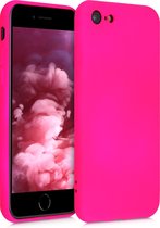kwmobile telefoonhoesje voor Apple iPhone SE (2022) / SE (2020) / 8 / 7 - Hoesje voor smartphone - Back cover in neon roze