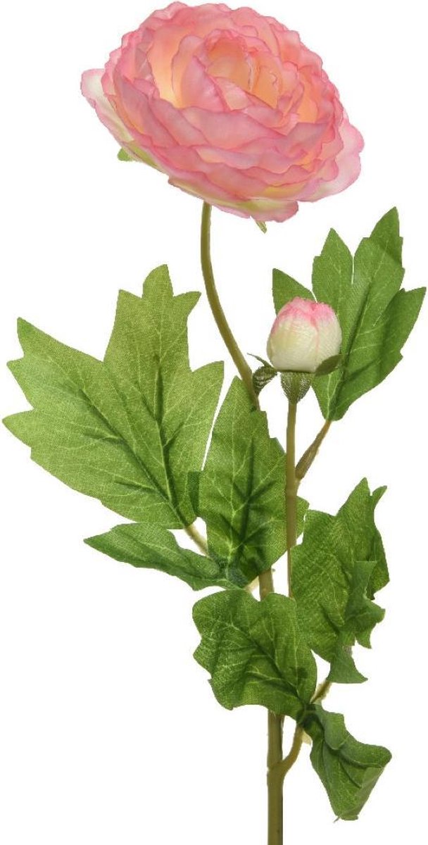 Kunstbloem Ranonkel H57cm zacht roze