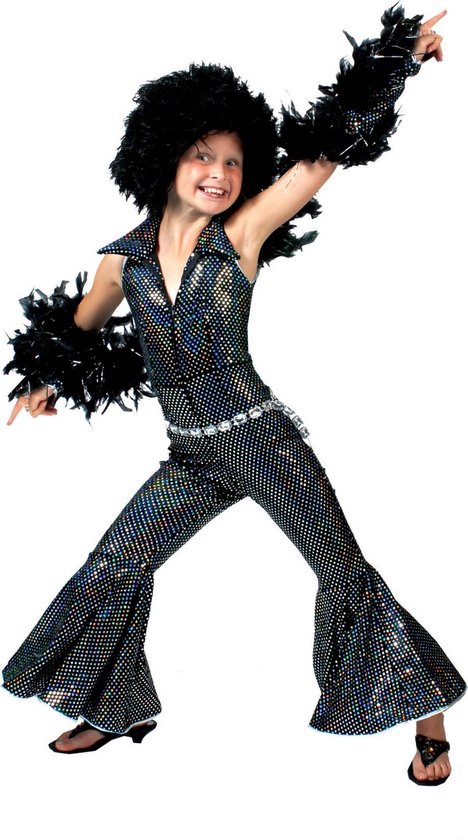 Verkleedpak disco glitter meisje Boogie Jumpsuit