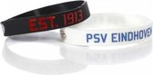 PSV Armband Rubber Blauw Wit set van 2