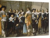 De magere compagnie, Frans Hals - Foto op Canvas - 90 x 60 cm