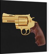 Gouden handgeweer - Foto op Canvas - 40 x 40 cm