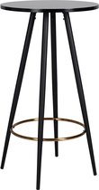 Barkruk rond zwart/metaal houten poten (r-000SP37304)