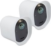 kwmobile 2x hoesje geschikt voor Arlo Ultra / Arlo Pro 3 / Pro 4 - Siliconen hoes voor beveiligingscamera - Beschermhoes in wit