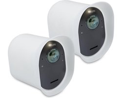 kwmobile 2x hoesje geschikt voor Arlo Ultra / Arlo Pro 3 / Pro 4 - Siliconen hoes voor beveiligingscamera - Beschermhoes in wit