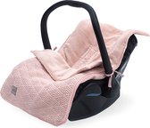Jollein Voetenzak voor Autostoel & Kinderwagen - River Knit - Pale Pink