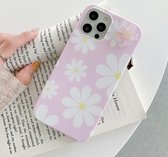 Roterende bloem Bloemenpatroon Zachte TPU-beschermhoes voor iPhone 12 mini (paars)