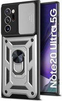 Voor Samsung Galaxy Note20 Ultra Sliding Camera Cover Design TPU + pc-beschermhoes (zilver)