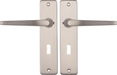 Starx Poignée de porte en acier inoxydable - Quincaillerie de porte - Écran de Ferrures de porte avec trou de serrure (SL56) - Pouce de poignée de porte
