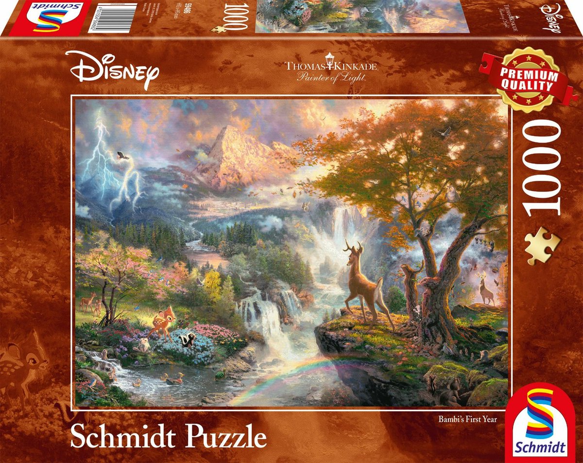 Willen binnenkort droogte Schmidt Disney Classics- Bambi Puzzel - 1000 stukjes | bol.com