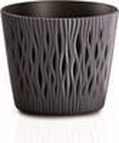 RONDE PLASTIC POT Anthracite 22,5X22,5X19,2 CM