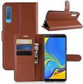 Samsung A7 2018 Portemonnee Hoesje Bruin