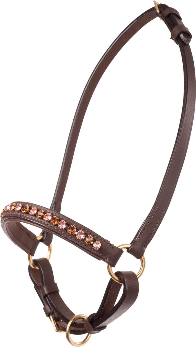 MHS Showhalster Mon Cherie Bruin/Roze/Bruin mt 1