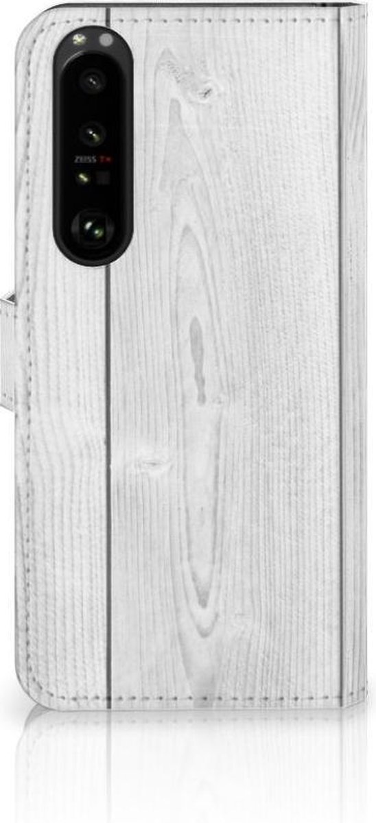 Sony Xperia 1 III Book Style Case White Wood