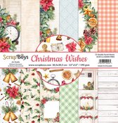 ScrapBoys Christmas Wishes paperset 12 vl+cut out elements-DZ CHWI-08 190gr 30,5 x 30,5cm