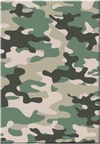 Verhaak Schrift Camouflage Ruiten A4 Papier Groen