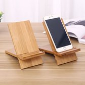 Universele telefoonhouder / tablethouder -  telefoon houder van bamboe hout - tablet / iPad houder - standaard voor gsm - Decopatent®