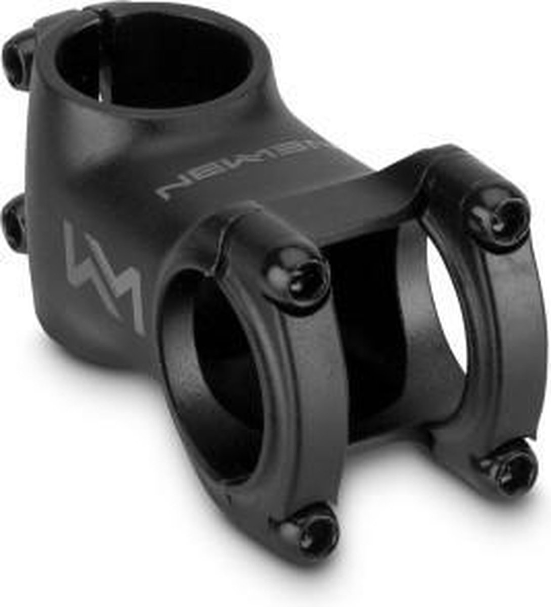 NEWMEN Evolution Stem - S31.8 MM - Hoek 6° - 4 BOLT - 30 MM - Aluminium - Zwart