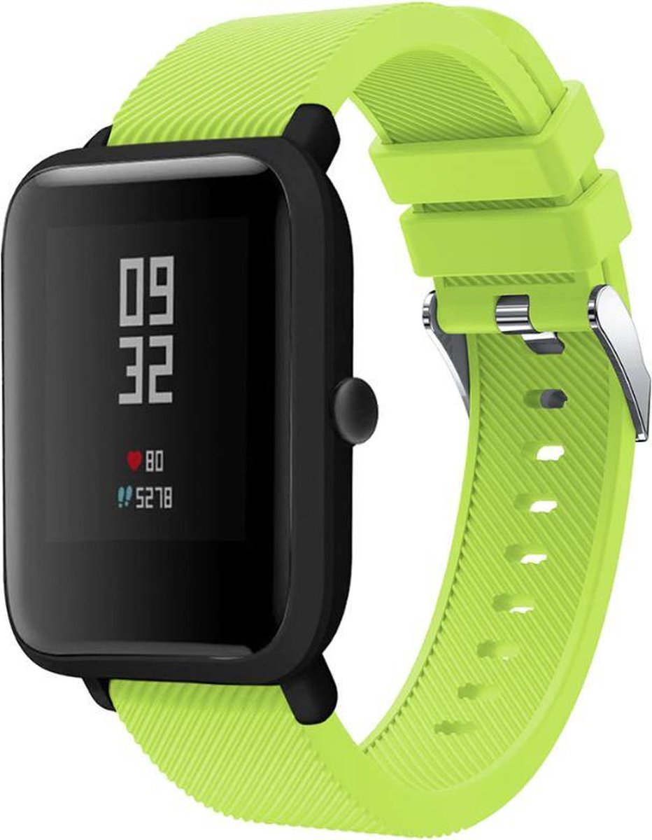geschikt voor Xiaomi Amazfit Bip silicone band - lichtgroen - 42mm