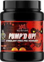 XXL Nutrition - Pump'd - Pre Workout zonder Stimulanten - Waxy Maize, Glycerol, AAKG, Citruline, L-Cartnitine - Tropical Fruit - 600 Gram