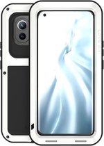 Voor Geschikt voor Xiaomi Mi 11 LOVE MEI Metaal schokbestendig waterdicht stofdicht beschermhoes zonder glas (wit)