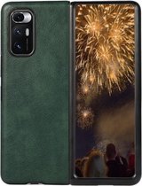 Voor Xiaomi Mi Mix Fold Tweekleurige Lychee Texture lederen beschermhoes (groen)