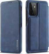 Voor Samsung Galaxy A52 5G LC.IMEEKE Hon Ancient Series horizontale flip lederen tas met houder en kaartsleuf (blauw)