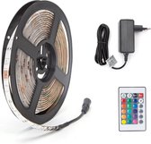 LED Strip Set - Aigi Stippi - 5 Meter - 5050-30 - RGB - Waterdicht IP65 - Afstandsbediening - 12V - BES LED